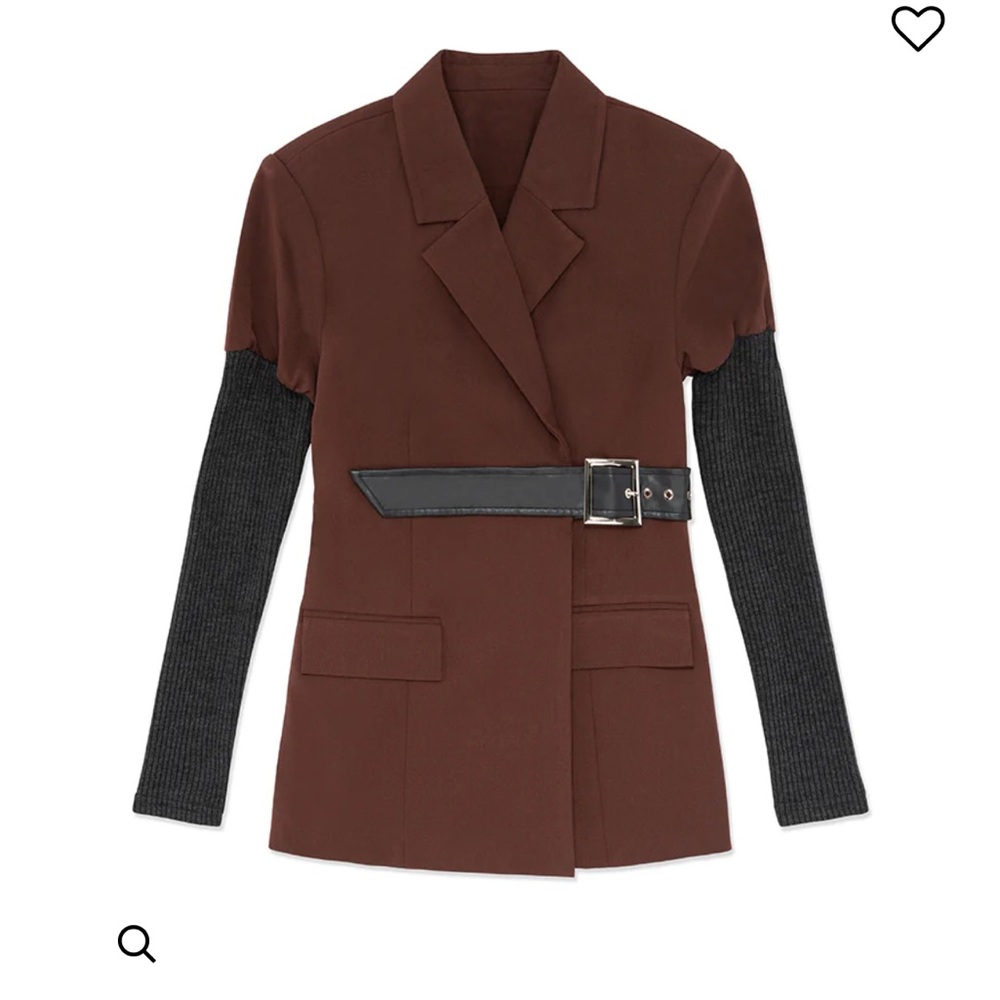 Weworewhat Rib Sleeve Suiting Blazer BRAND NEW WITH TAGS